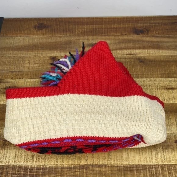 Vintage Murray Merkley Handmade Knitted Wool Beanie With Ear Flaps RARE - Picture 3 of 5